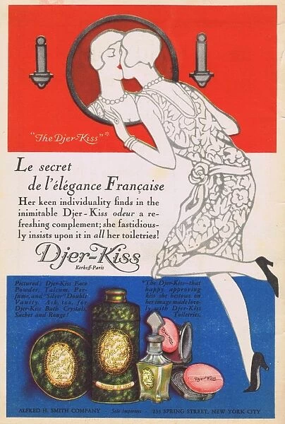 Advert for Djer-Kiss perfum and tioleteries, 1927