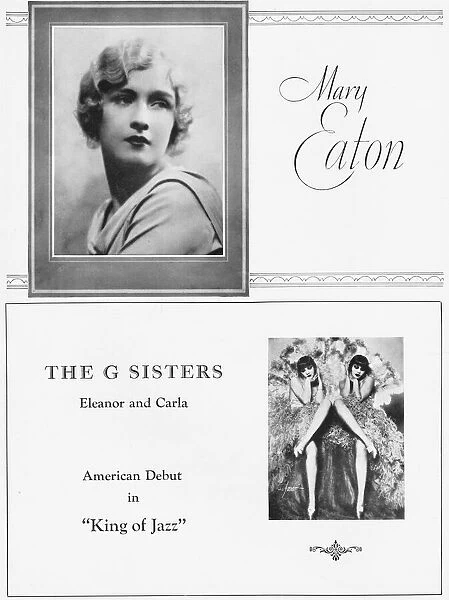 Advert for The G Sisters, 1930