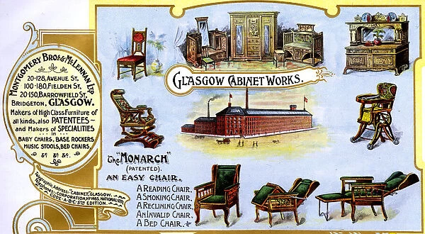 Advert, Glasgow Cabinet Works, Glasgow, Scotland