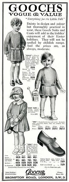 Advert for Goochs childrens spring coats 1923