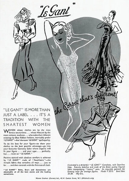 Advert for Le Gant corsets 1937