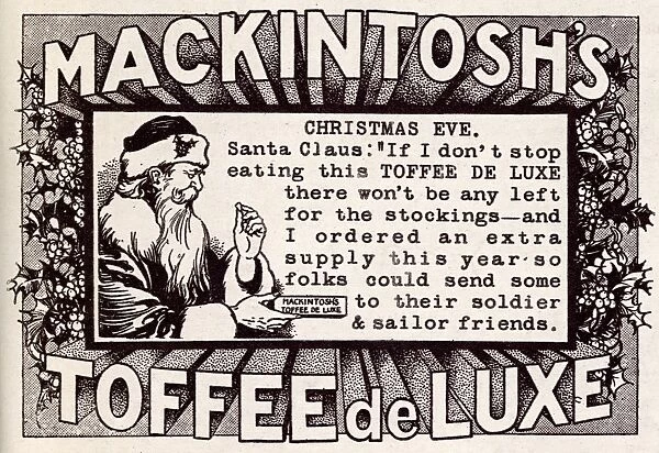 Advert for Mackintoshs Toffee de Luxe 1914