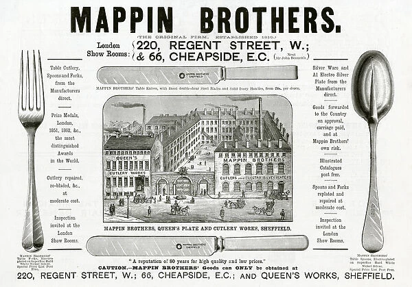 Advert for Mappin & Brothers cutlery 1891