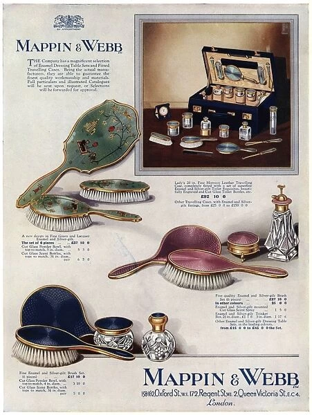 Advert for Mappin & Webb hair brush sets