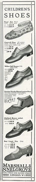 Advert for Marshall & Snelgrove childrens footwear 1927