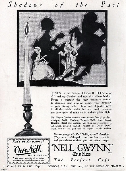Advertisement for Nell Gwynn Candles