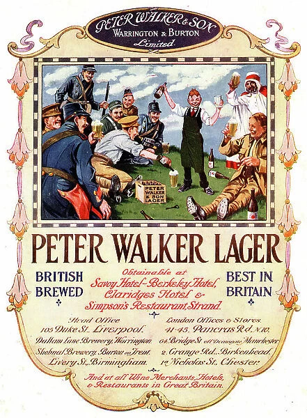 Advert, Peter Walker Lager