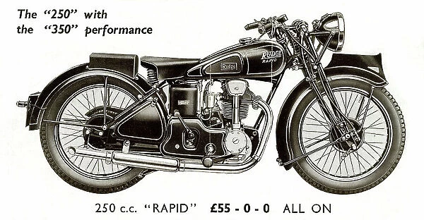 Advert, Rudge-Whitworth 250 cc Rapid motorcycle