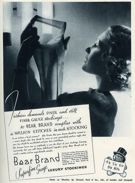 Advert for Stockings by Bear Brand 1935