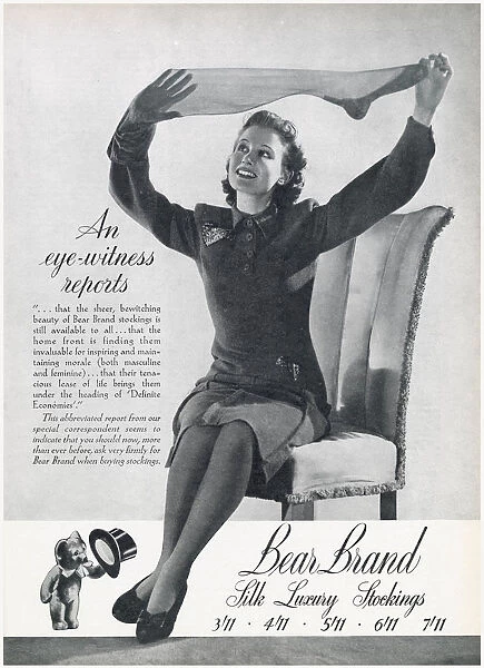 Advert for stockings by Bear Brand 1940