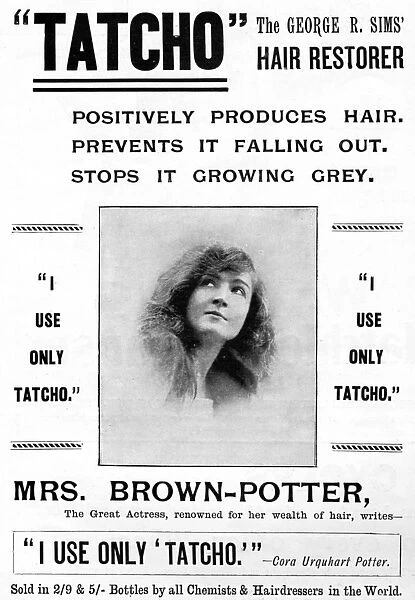 Advertisement for Tatcho - George R. Sims hair restorer, 189