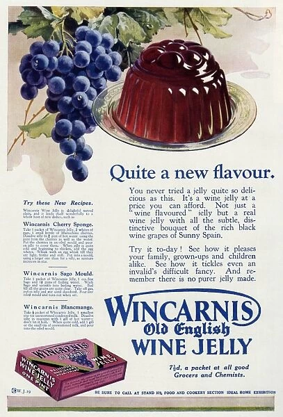 Advert for Wincarnis old English wine jelly 1931