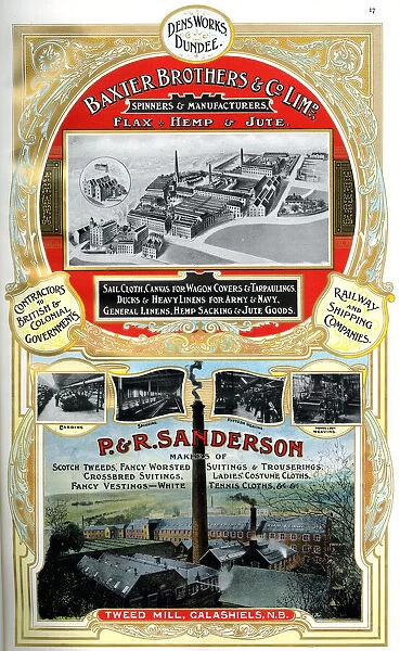 Adverts, Baxter Brothers, P & R Sanderson