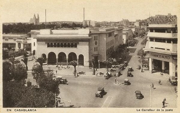Aerial view of crossroads, Casablanca, Morocco