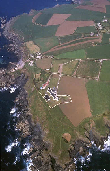 Aerial view of Lizard Point, Cornwall