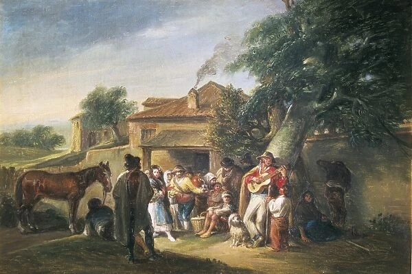 ALENZA y NIETO, Leonardo (1807-1845). Escena