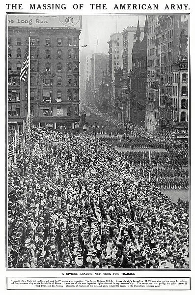 American Troops Leaving New York for Training 1917