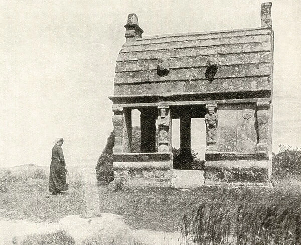 Ancient Breton shrine, Plougasnou, Brittany, Northern France