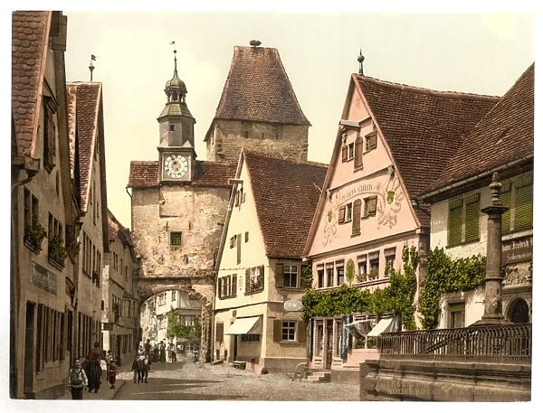 Archway and St. Marks Tower, Rothenburg (i. e. ob der Tauber