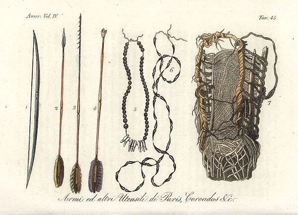 Arms and utensils of the extinct Puri and Coroados, Brazil