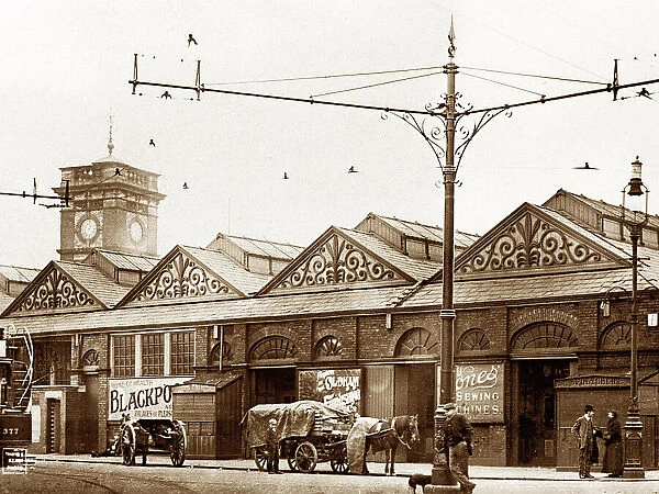Ashton-under-Lyne Market Hall early 1900s