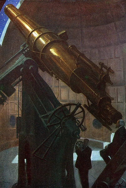 Astronomical telescope at the Paris Observatory, 1926