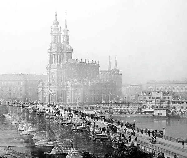 Augustus Bridge, Dresden, Germany, Victorian period