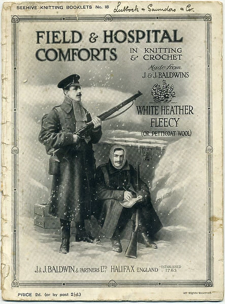 Baldwins knitting leaflet, WW1, winter at the front