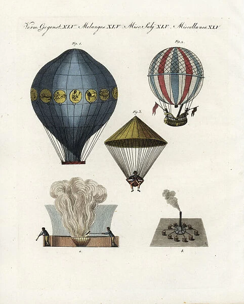Balloon and parachute pioneers, 18th century