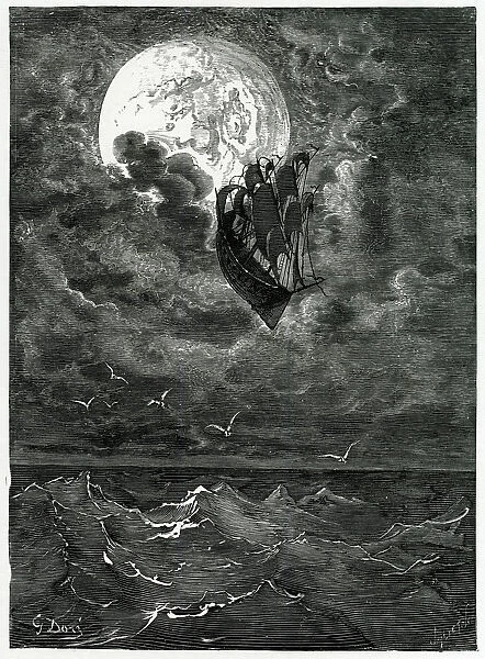 Baron Munchhausen sails to the moon
