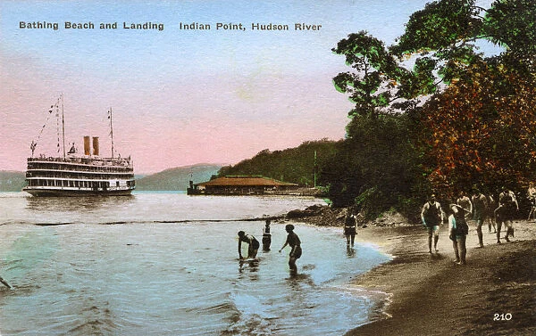 Bathing Beach and Landing - Indian Point, Hudson River