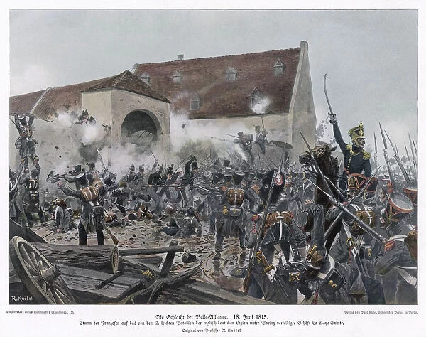 Battle of Waterloo, fighting at La Haye-Sainte, 1815