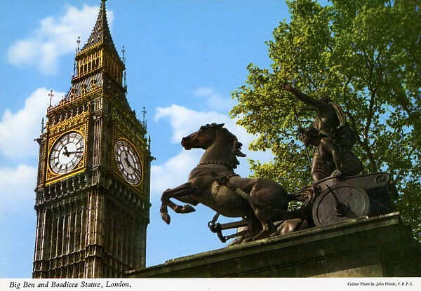 Big Ben and Boadicea Statue, London