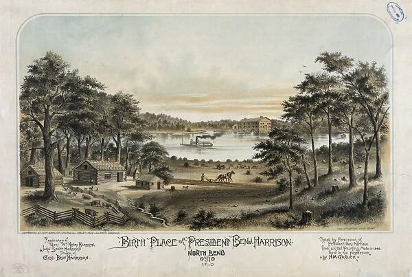 Birth place of President Benj. Harrison. North Bend Ohio 184