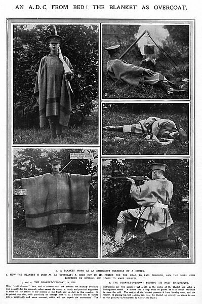 A blanket converted into an overcoat for British soldiers