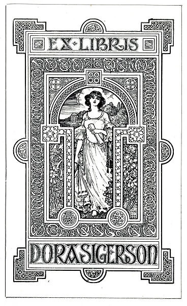 Book Plate by Charles E Dawson for Dora Sigerson
