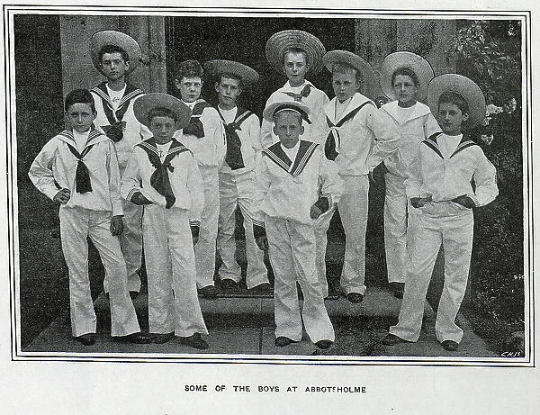 Boys at Abbosholme school in uniform