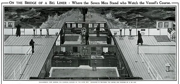 On the bridge of a big liner by G. H. Davis