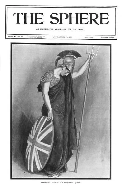 Britannia mourns the death of Queen Victoria