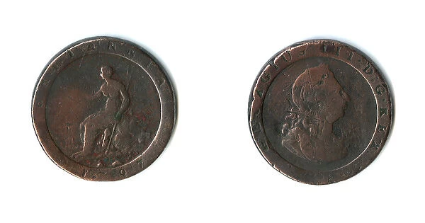 British coin, George III copper penny