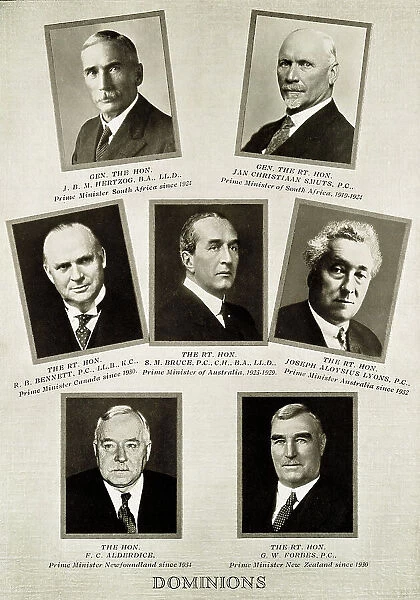 British Dominions leaders during the reign of King George V