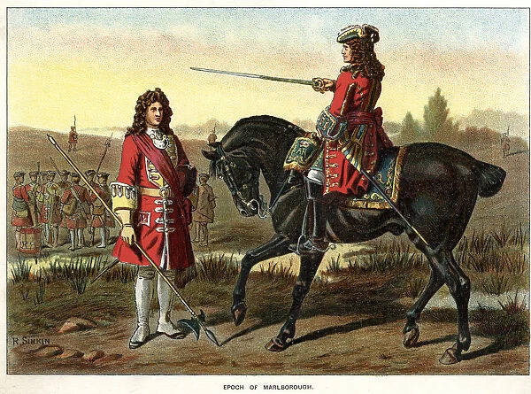 British foot soldier and horseman 1710