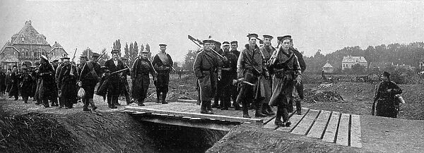 British naval division troops defending Antwerp - 1914