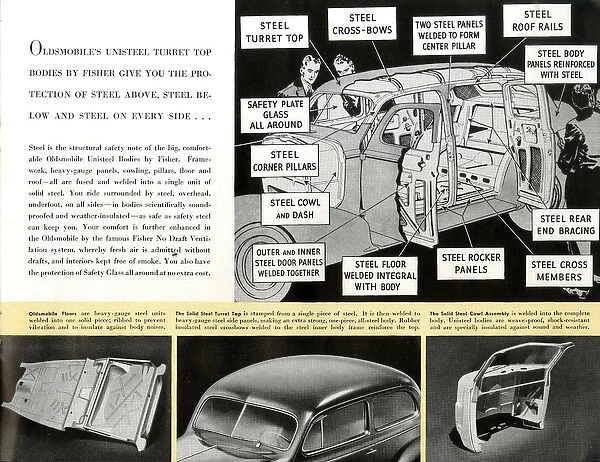Brochure page, Oldsmobile cars