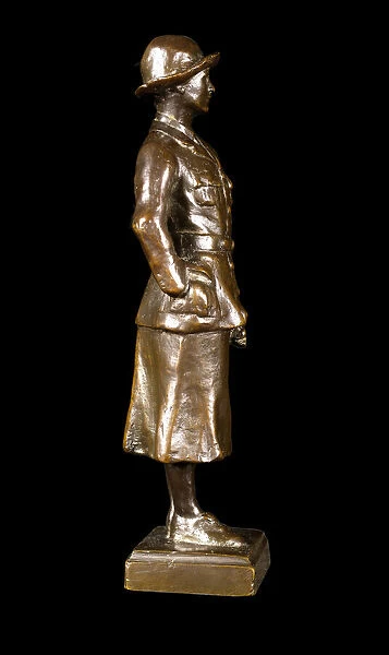 Bronze statuette of a WaC mechanic, WW1