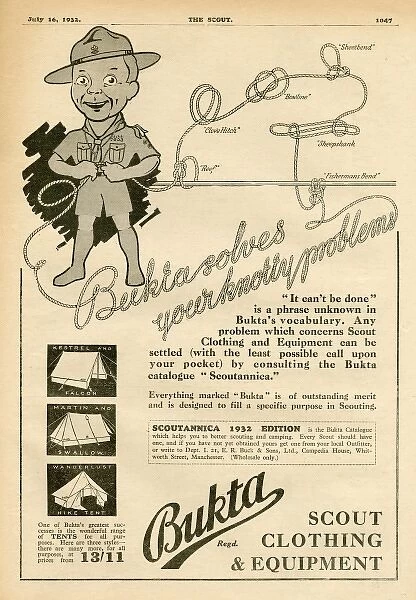 Bukta scout clothing and equipment advert