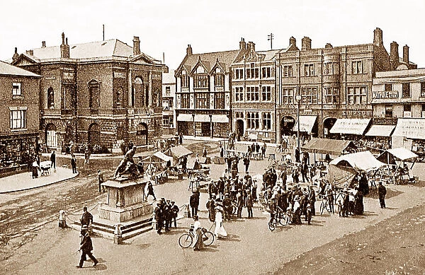Bury St. Edmunds Market Place early 1900s