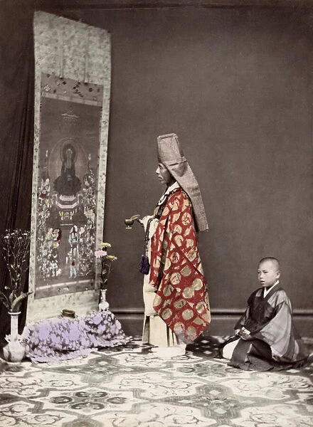 c. 1880s Japan - Buddhist priest