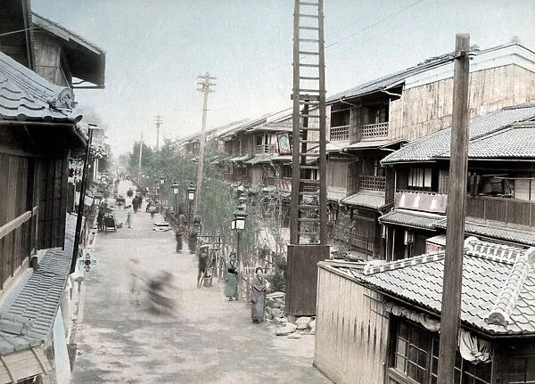 c. 1880s Japan - Matsushima Street in Osaka