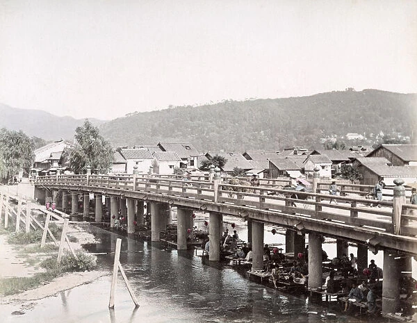 c. 1880s Japan - Sanjio bridge Kyoto